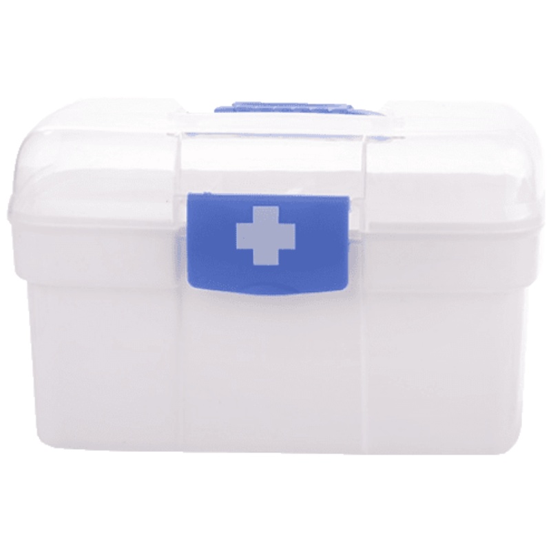 家柏饰(CORATED)家用小药箱医药箱带提手急救箱盒收纳箱子