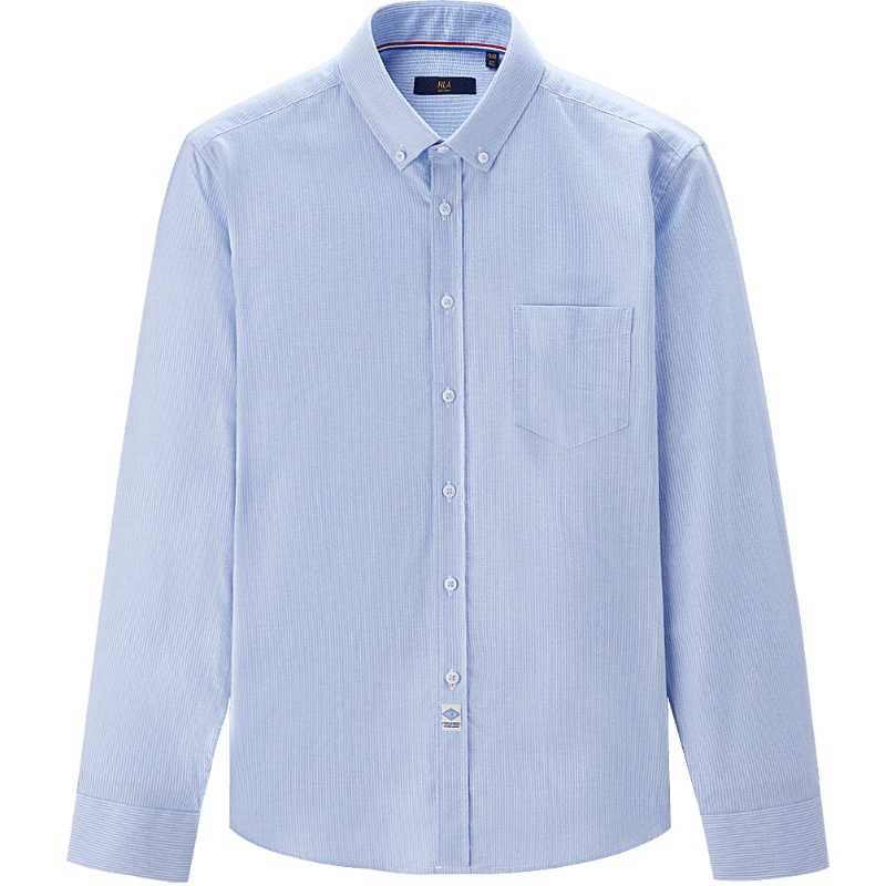 HLA海澜之家舒适长袖衬衫2019秋季休闲淡雅长衬男HNEAD3R146A