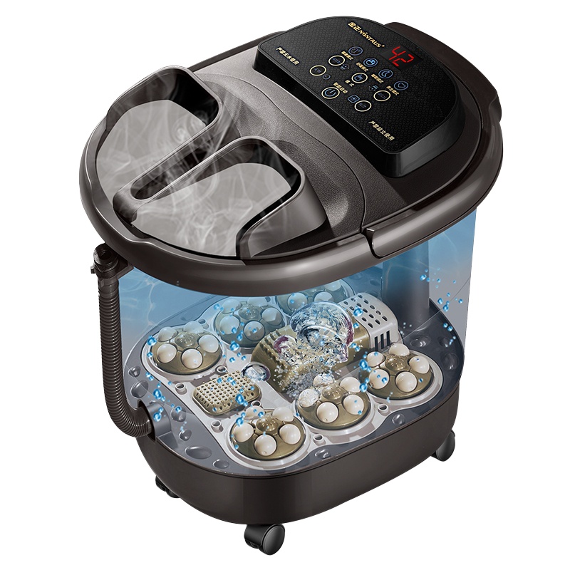 金正(NiNTAUS)足浴盆全自动太极滚轮按摩泡脚桶深桶过小腿加热恒温足浴器家用熏蒸水循环电动洗脚盆JZ-A03无线遥控