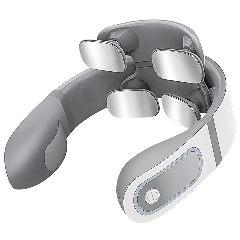 茗振电子MINI按摩器/按摩贴 MZ-N5颈椎按摩仪升级四头无线遥控家用揉捏捶打温热辅助多功能颈椎仪