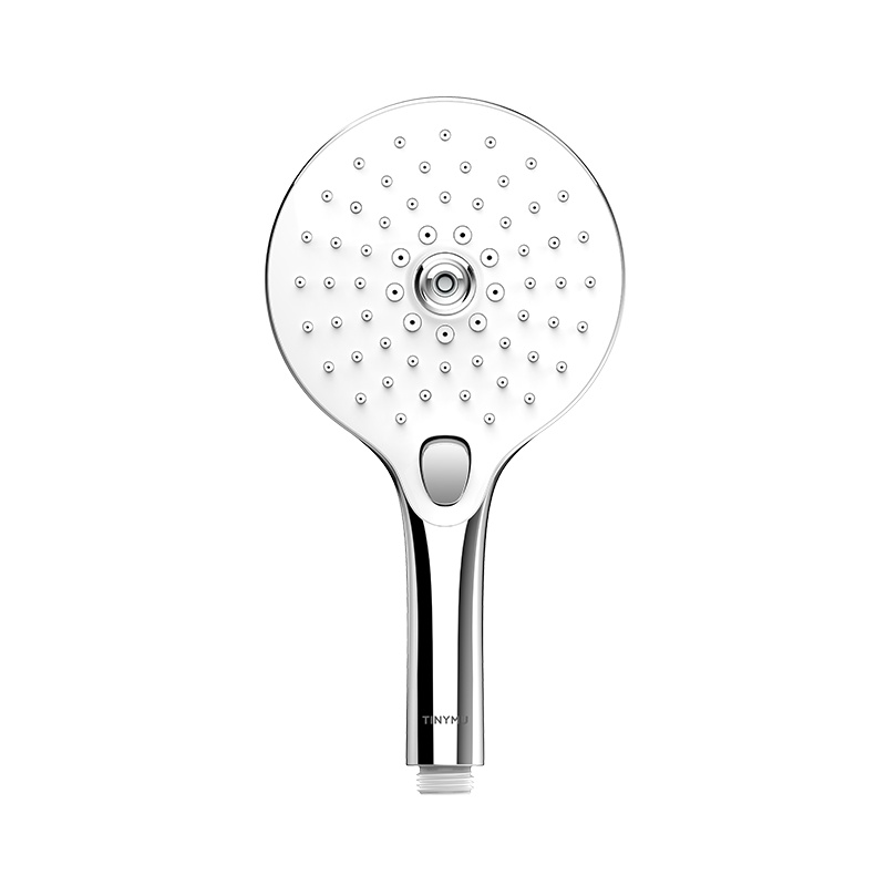 小米生态链 小沐(Tiny mu)按键中空花洒增压花洒家用淋浴喷头莲蓬头大出水手持花洒浴室加大面板喷头