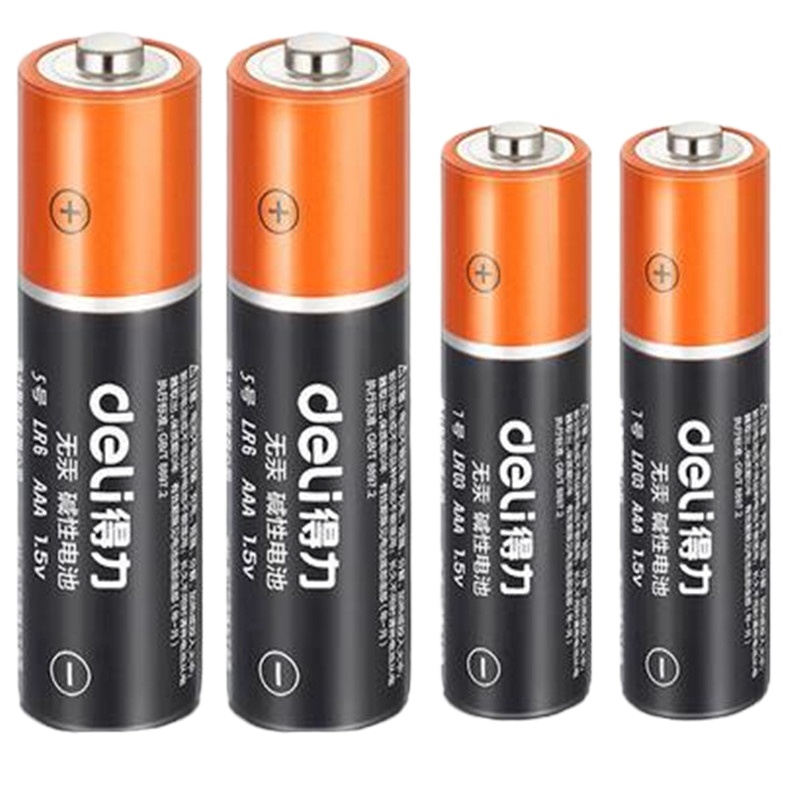 得力 无汞环保电池4只装