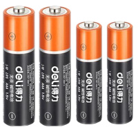 得力 无汞环保电池4只装