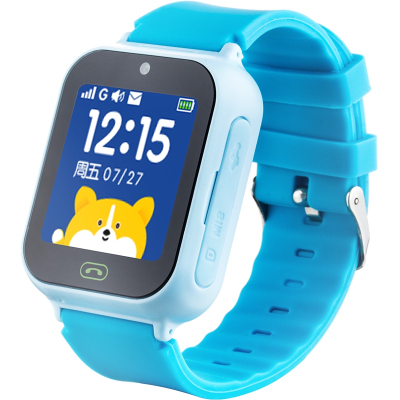 奥多拉儿童智能手表(蓝色) 支持普通联通/移动卡 手表实时定位监控孩子安全远程安全监听远程操控拍照闹钟