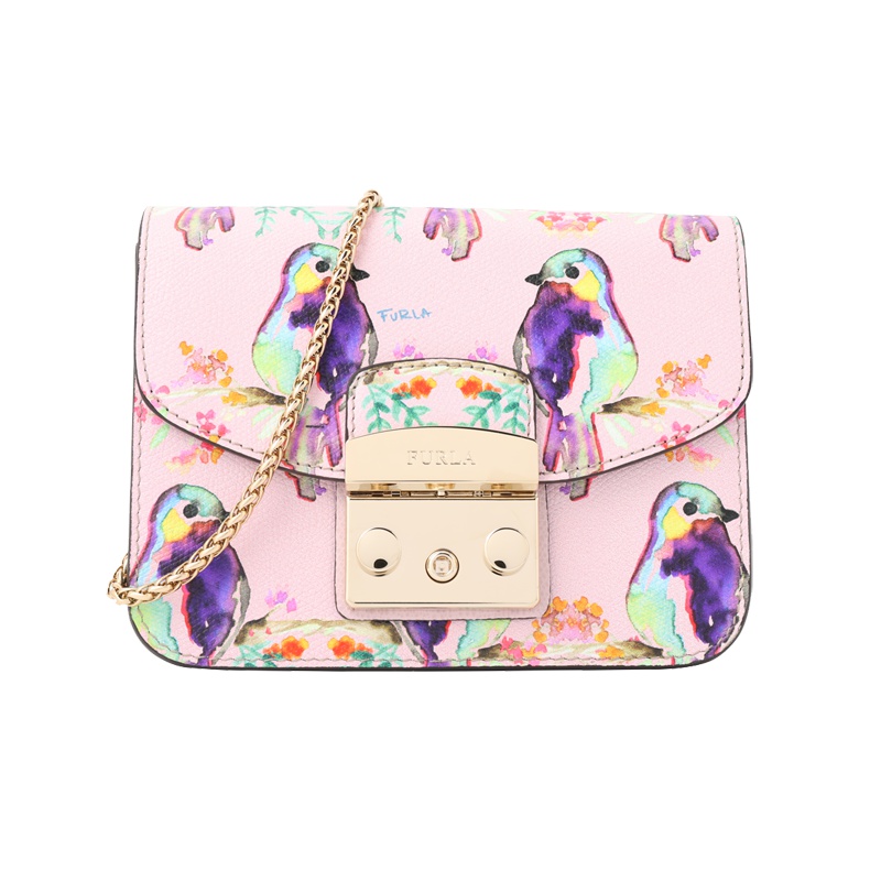 FURLA 芙拉 女士皮质单肩斜挎包 印花 BGZ7 TONI CAMELIA 962530