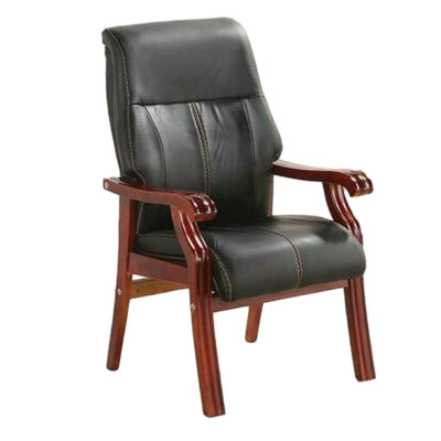 逐鹿中原实木办公椅会议椅HC-598四脚老板椅家用椅会客椅培训椅