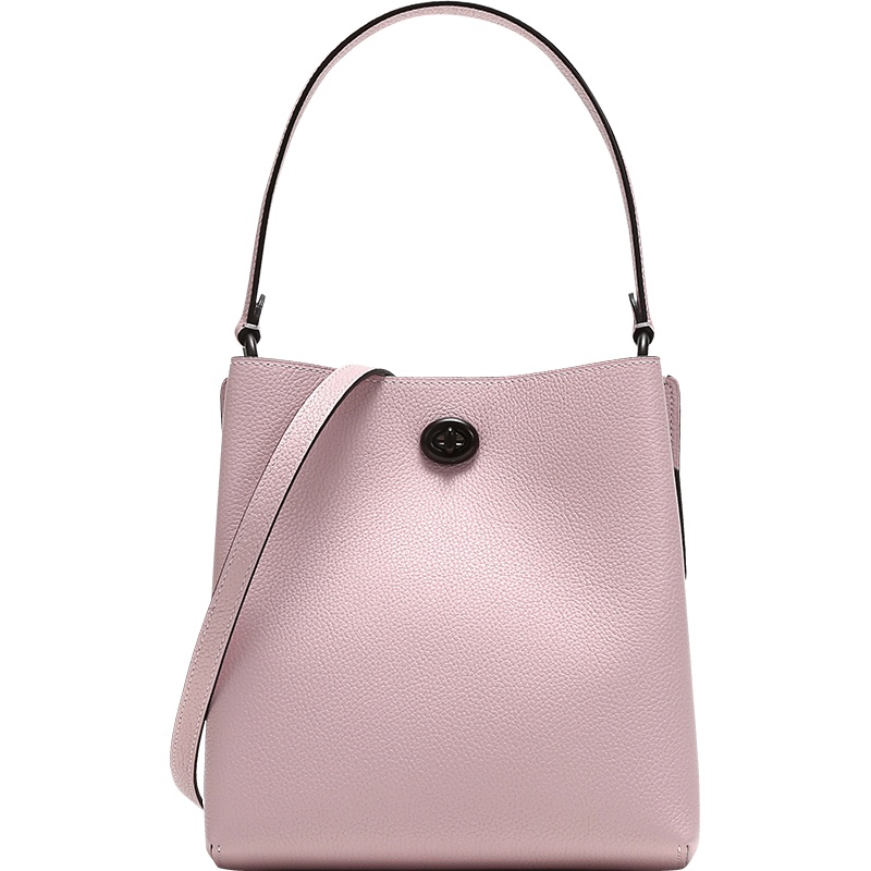 COACH 蔻驰 奢侈品 女士专柜款鹅卵石纹皮革小号水桶包手提单肩斜挎包 89102