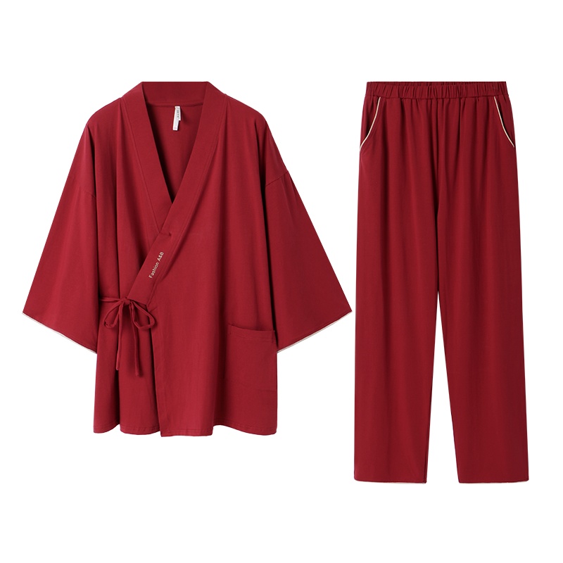 安之伴情侣睡衣女春秋纯棉红色婚庆男家居服结婚全棉本命年套装冬