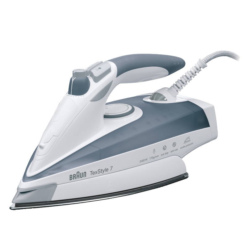 德国博朗(Braun)电熨斗TS775TP原装进口 织物保护 蒸汽垂直喷射抗刮底板 家用小型电烫斗挂烫机