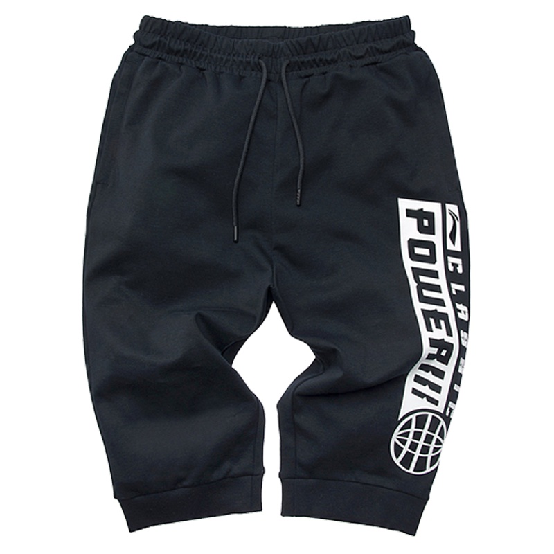 李宁 2019新品 男款运动裤AKSP163七分卫裤