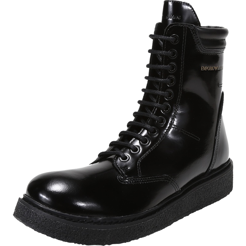EMPORIO ARMANI 阿玛尼 男士 牛皮革系带靴子短靴皮靴 X4M344 XF472