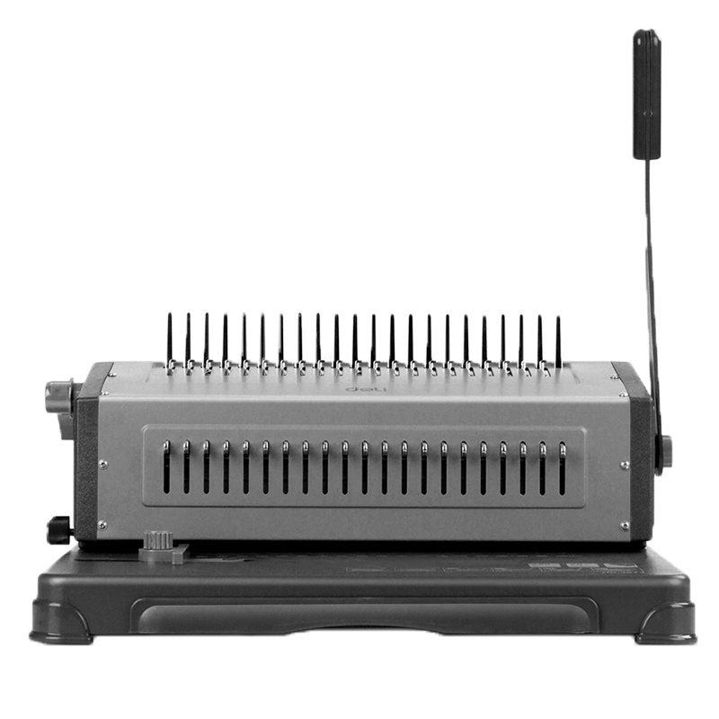 得力deli3874夹条胶圈装订机 梳式打孔机 财务办公标书文件装订机