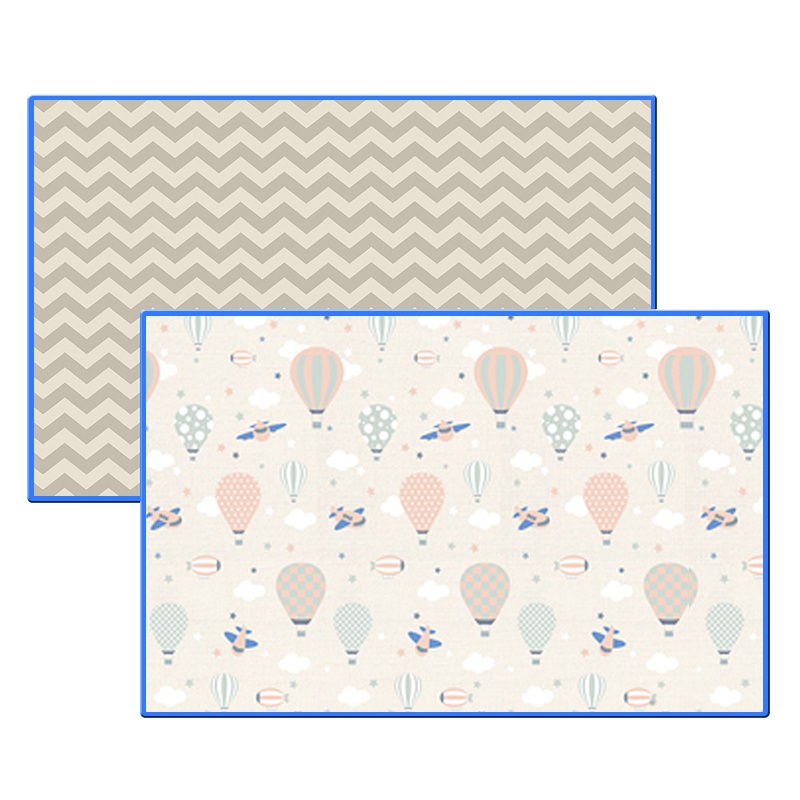 林点可折叠野餐垫 婴儿客厅折叠爬行垫加厚 xpe宝宝可折叠垫爬爬垫 小飞机 2000*1800*5mm