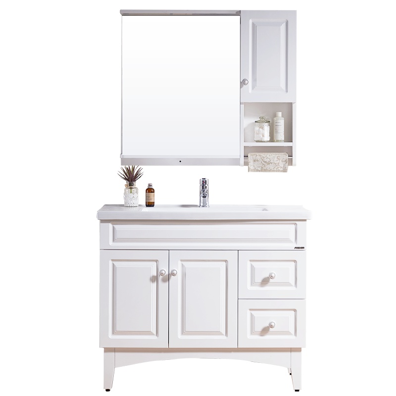 法恩莎卫浴浴室柜组合洗脸盆柜欧式卫生间洗漱台1米FPGM3622H-A