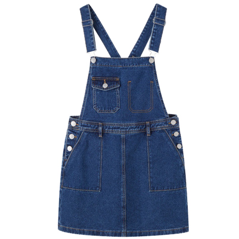 【专柜同款】Puella夏季新款休闲学院风纯色背带短款连衣裙20013873