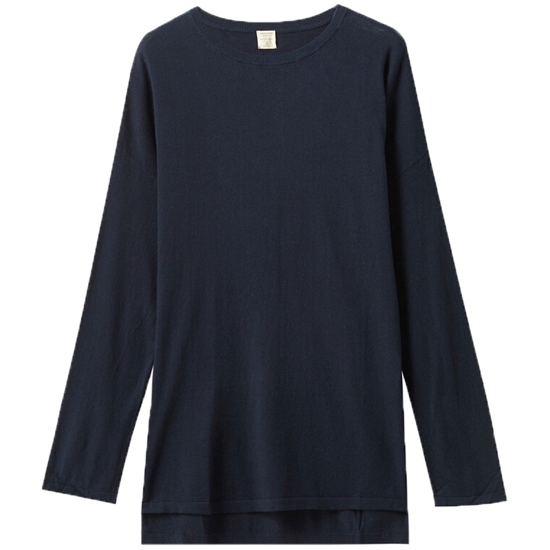 佐丹奴长袖针织衫女中长款女装前短后长毛衣上衣05357001