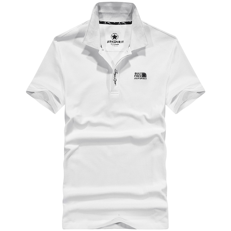 JEEP男式短袖t恤衫2019春装新款中年男士吉普polo衫男翻领纯棉T恤1036