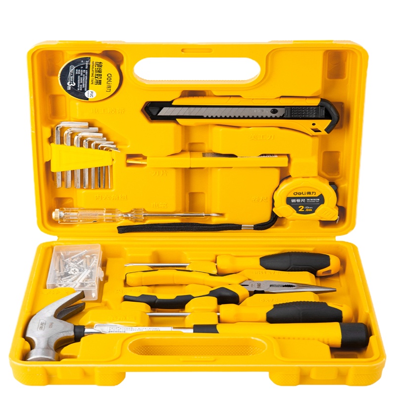 得力 18件家用电工应急维修迷你多功能套装 DL1018J