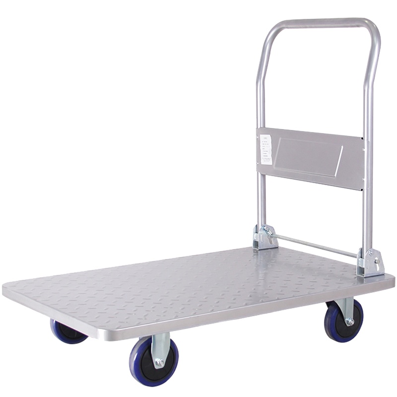 平板车推货车重型小推车拖车折叠手推车拉货搬运车家用拉车钢板车家用拖车固定橡胶轮