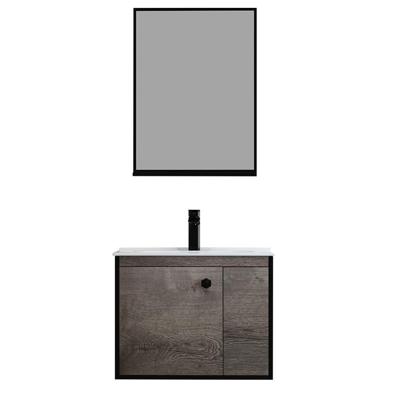 安华卫浴（ANNWA)生态实木时尚简约浴室柜组合挂墙式洗手盆卫浴柜洗漱台