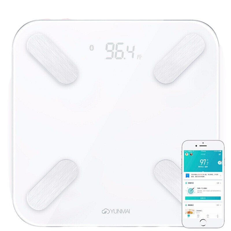 云麦mini2-蓝牙wifi智能体脂秤测脂肪体重精准家用电子秤（ 单位：件）