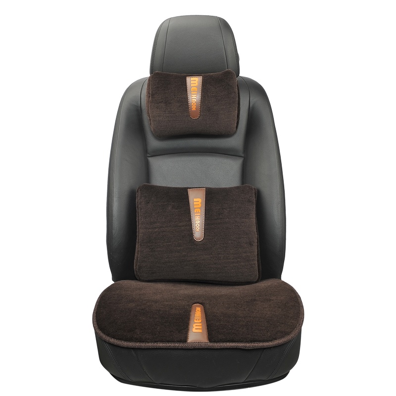 恒源春夏季透气冰丝网布汽车座垫免绑无靠背汽车坐垫三件套办公椅垫汽车内饰品