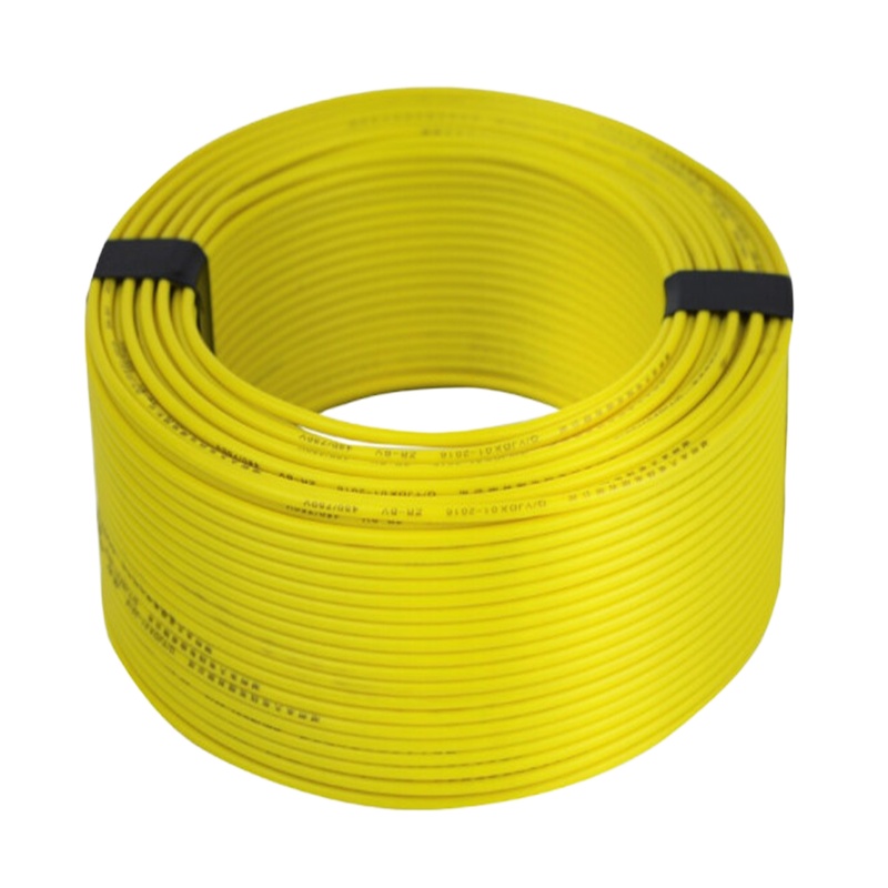 上海江铜胜华单芯硬线电线6平方国标纯铜铜线BV线单芯硬线黄色100米一卷