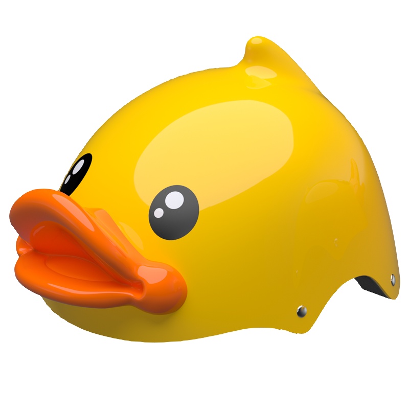 乐的儿童小黄鸭授权头盔自行车骑行安全帽男孩女孩电动车平衡车护具配件