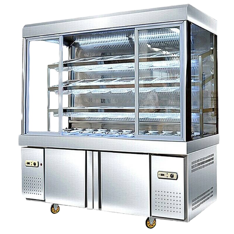 希冷(XILEN)麻辣烫展示柜点菜柜冷藏柜商用冰柜保鲜柜冒菜柜点菜柜 2.5米三压(玻璃门款)