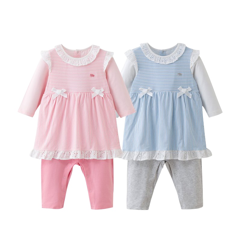 丽婴房婴幼儿衣服儿连衣裤哈衣女宝宝连身装爬服春季新款