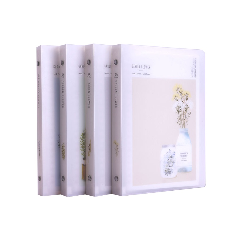 得力(deli)活页本花拾光系列小清新手账本创意办公可替换活页纸日记本A5/B5单本装封面随机