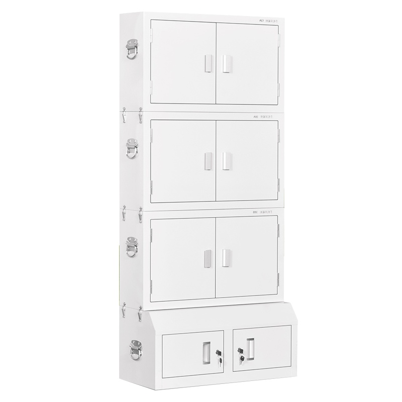 欧宝美钢制手机信号屏蔽柜适用部队机关会议保密存放物理屏蔽手机信号柜60格带杂物柜分体4层