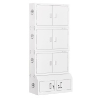 欧宝美钢制手机信号屏蔽柜适用部队机关会议保密存放物理屏蔽手机信号柜60格带杂物柜分体4层