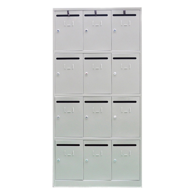汉诺鑫威钢制信报箱小区多门信报柜带锁投递柜室外可定制18门信报箱