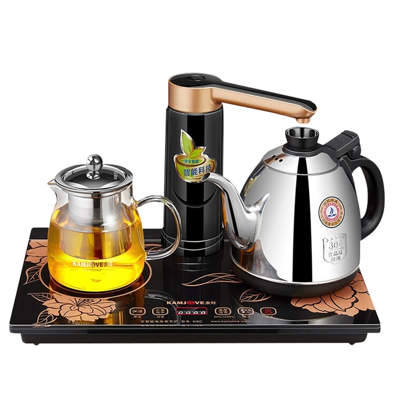 金灶(KAMJOVE)茶具电茶壶 茶道烧水壶恒温保温茶壶 自动上水电热水壶泡茶壶整套茶具套装