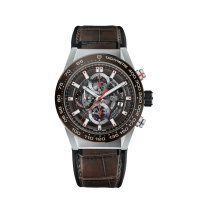 泰格豪雅(TAG Heuer)瑞士手表 卡莱拉系列皮带自动机械男士手表CAR201U.FC6405