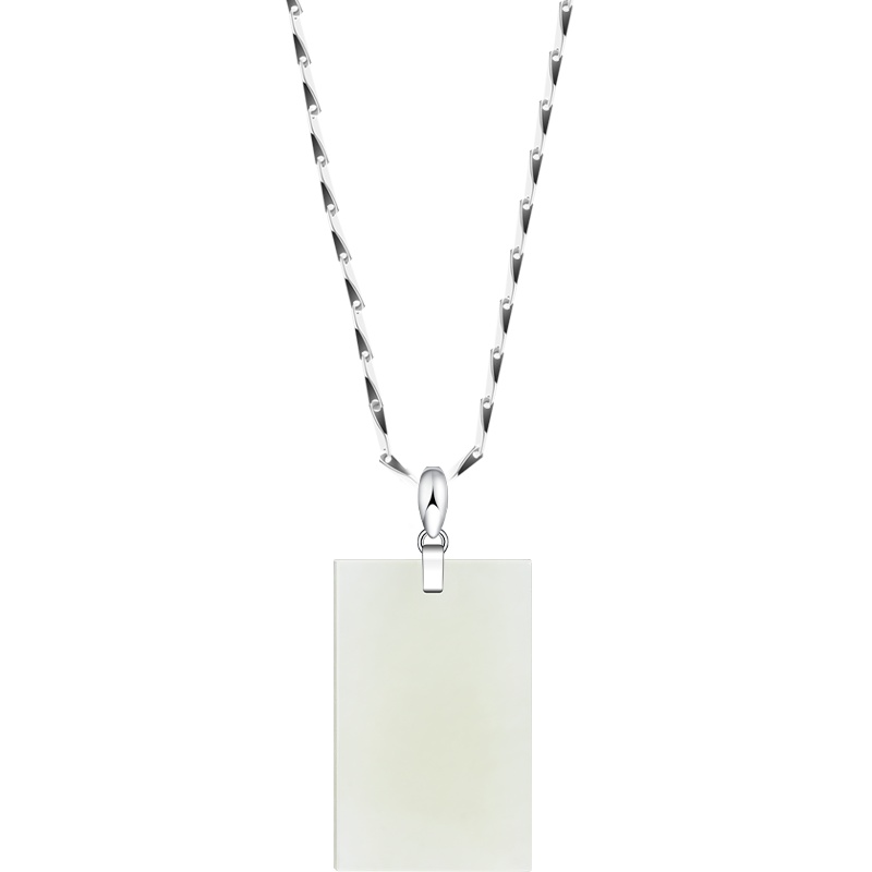 石头记和田玉无事牌吊坠平安无事牌玉坠男女款玉牌项链