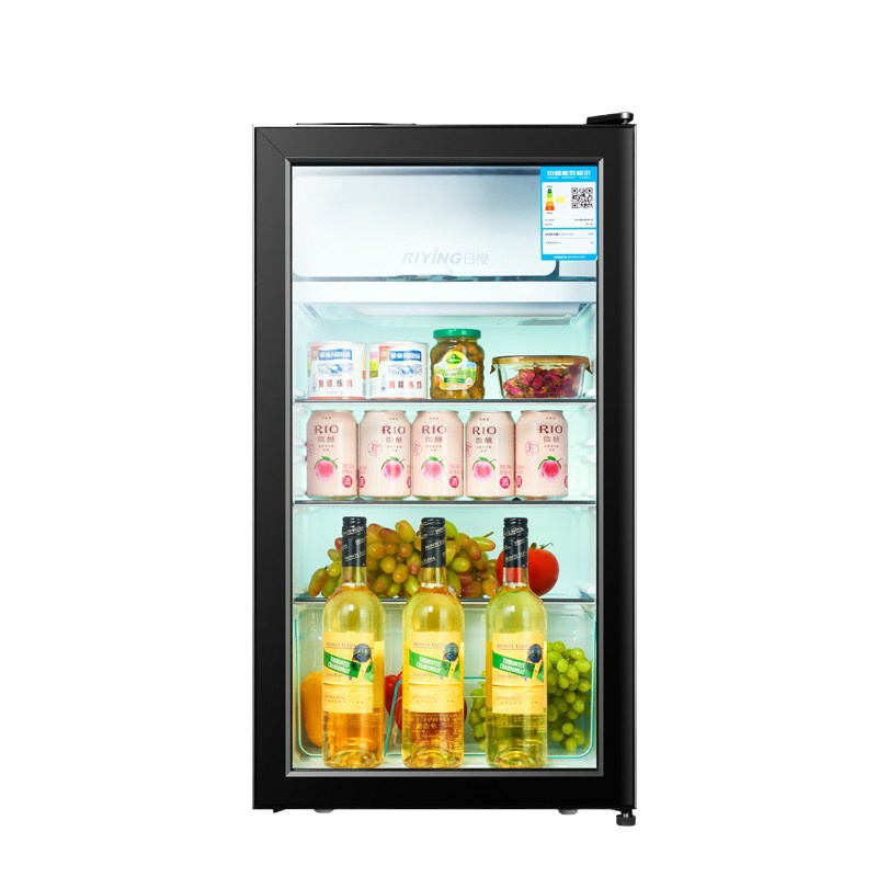 日樱（RIYING）86升家用办公冰箱 侧开门冷藏 商务冰吧 水果保鲜 冷藏柜 红酒柜 茶叶柜 饮料柜 展示柜BC-86