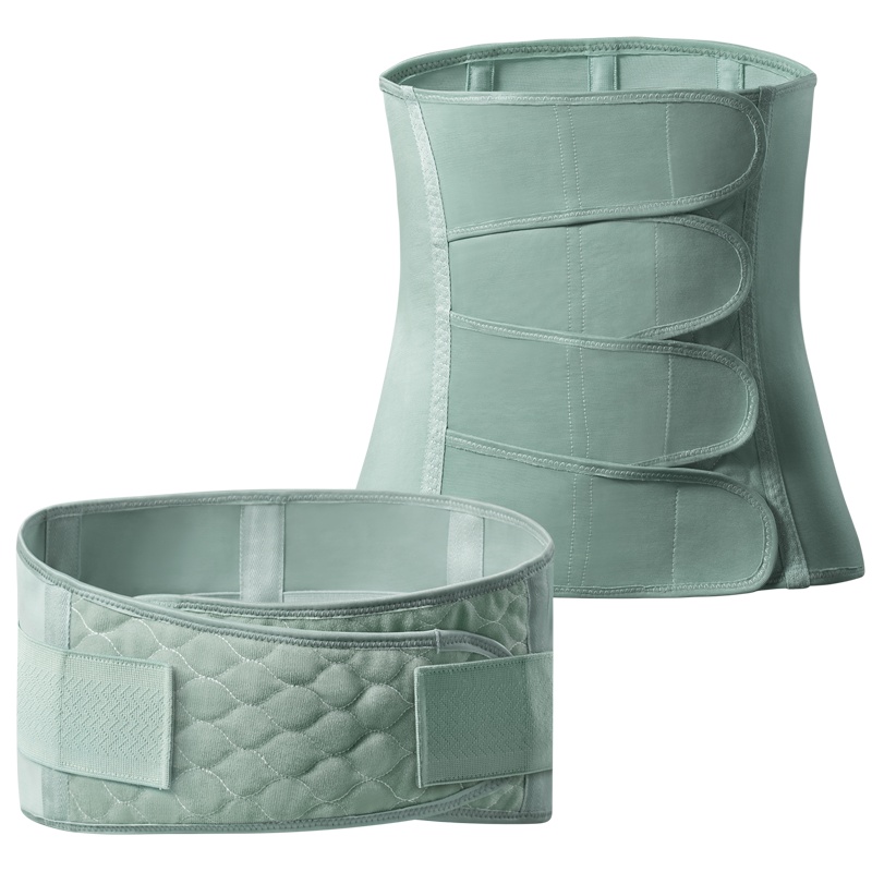 babycare产后收腹带收盆骨蚕丝纱布夏季孕妇顺产剖腹产专用束缚带莫代尔蚕丝款-M浅嗬绿