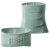 babycare产后收腹带收盆骨蚕丝纱布夏季孕妇顺产剖腹产专用束缚带莫代尔蚕丝款-M浅嗬绿