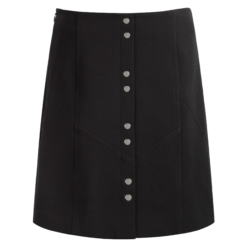 【专柜同款】拉夏贝尔高腰显瘦a字裙女士春秋季短裙一步裙纯色包臀百搭韩版拉链半身裙30081139