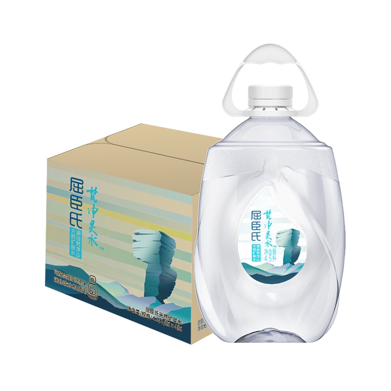 屈臣氏(Watsons)梵净灵水天然矿泉水 4.5L*4瓶 整箱装
