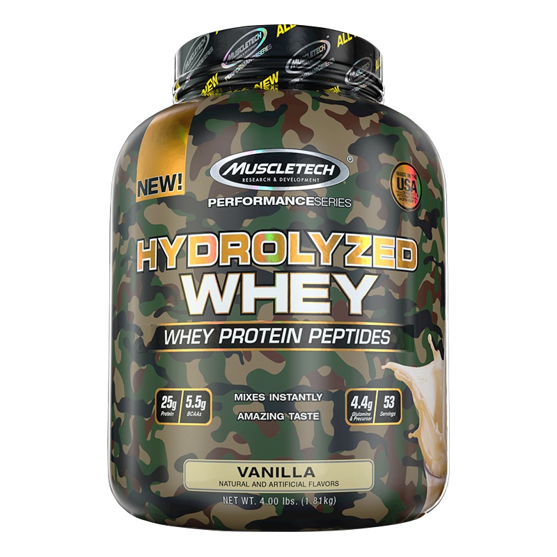 Muscletech肌肉科技苏宁自营水解乳清蛋白质粉4磅蛋白增健肌营养粉健身男女原装进口官方正品(牛奶巧克力味)