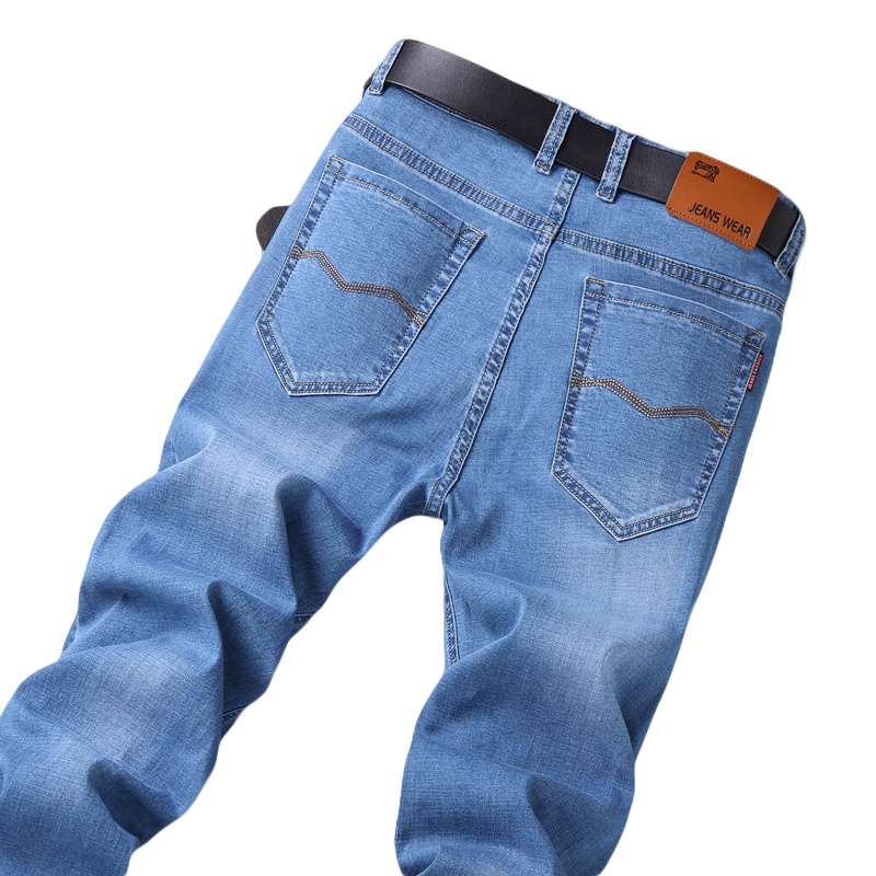 李维犀牛(LEEVIRHINO)秋冬新款男装商务牛仔裤男弹力直筒柔软吸湿透气舒适休闲男士牛仔裤长裤