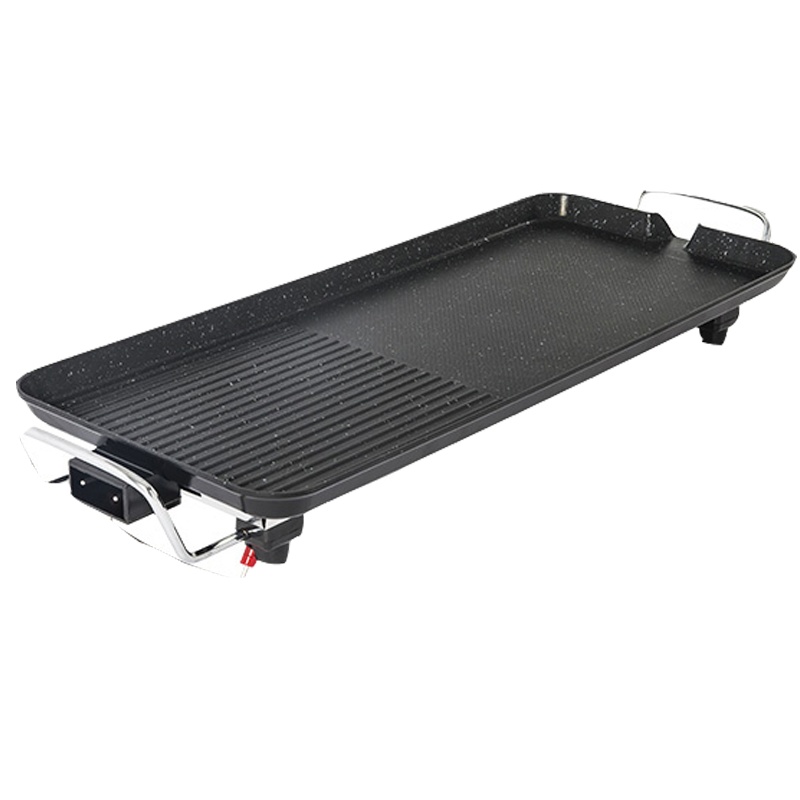 火锅烧烤一体锅电烤盘电火锅妖怪家用烫煎烤涮两用烧烤炉烤肉锅铁板烧盘 [升级/单温控]中号鸳鸯锅