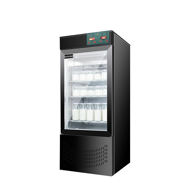 乐创(lecon)酸奶机商用发酵箱保鲜冷藏展示柜甜酸品水果捞立式全自动发酵柜100L按键款(黑色+冷藏)118SNJ