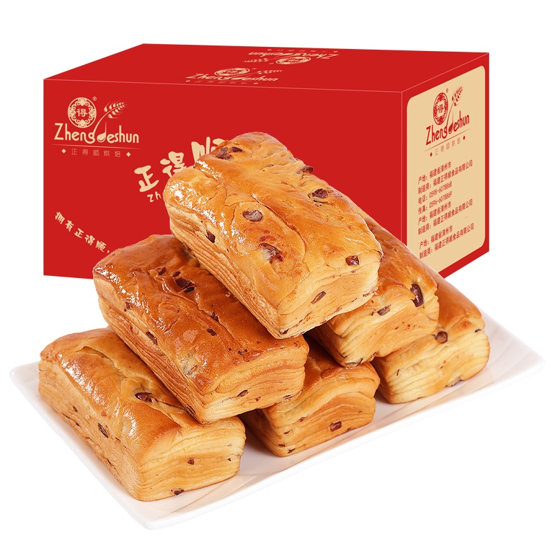 正得顺红豆千层酥500g*2整箱传统老式面包零食手工早餐速食充饥宵夜整箱