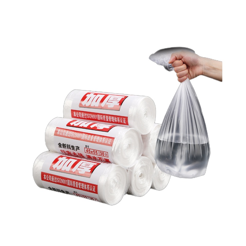 利得白色垃圾袋 50*60 30只 白色 加厚