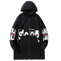 PMMP卫衣大码中长款秋季男款开衫运动加肥加大新款宽松潮流帅气外套男