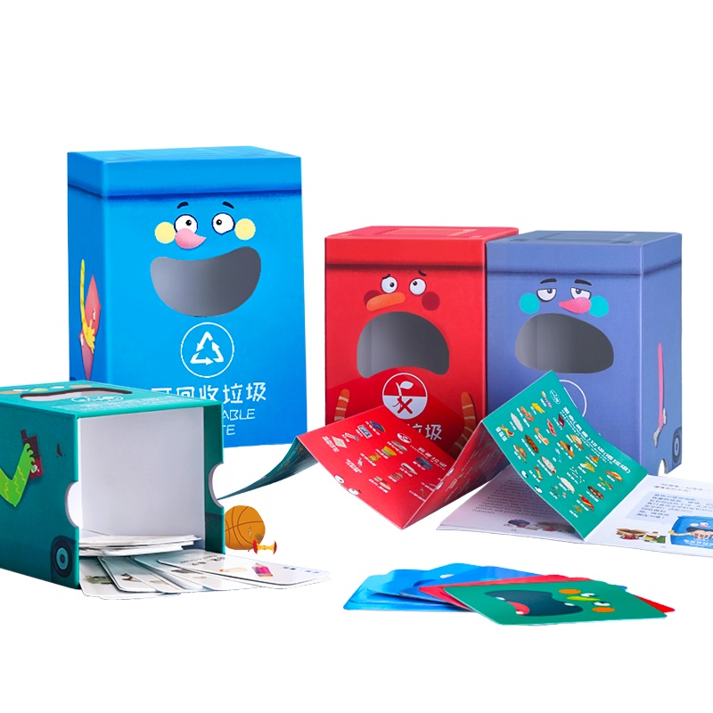 TOI图益垃圾桶分类玩具儿童益智早教桌面游戏亲子互动卡片3-8岁生日六一礼物